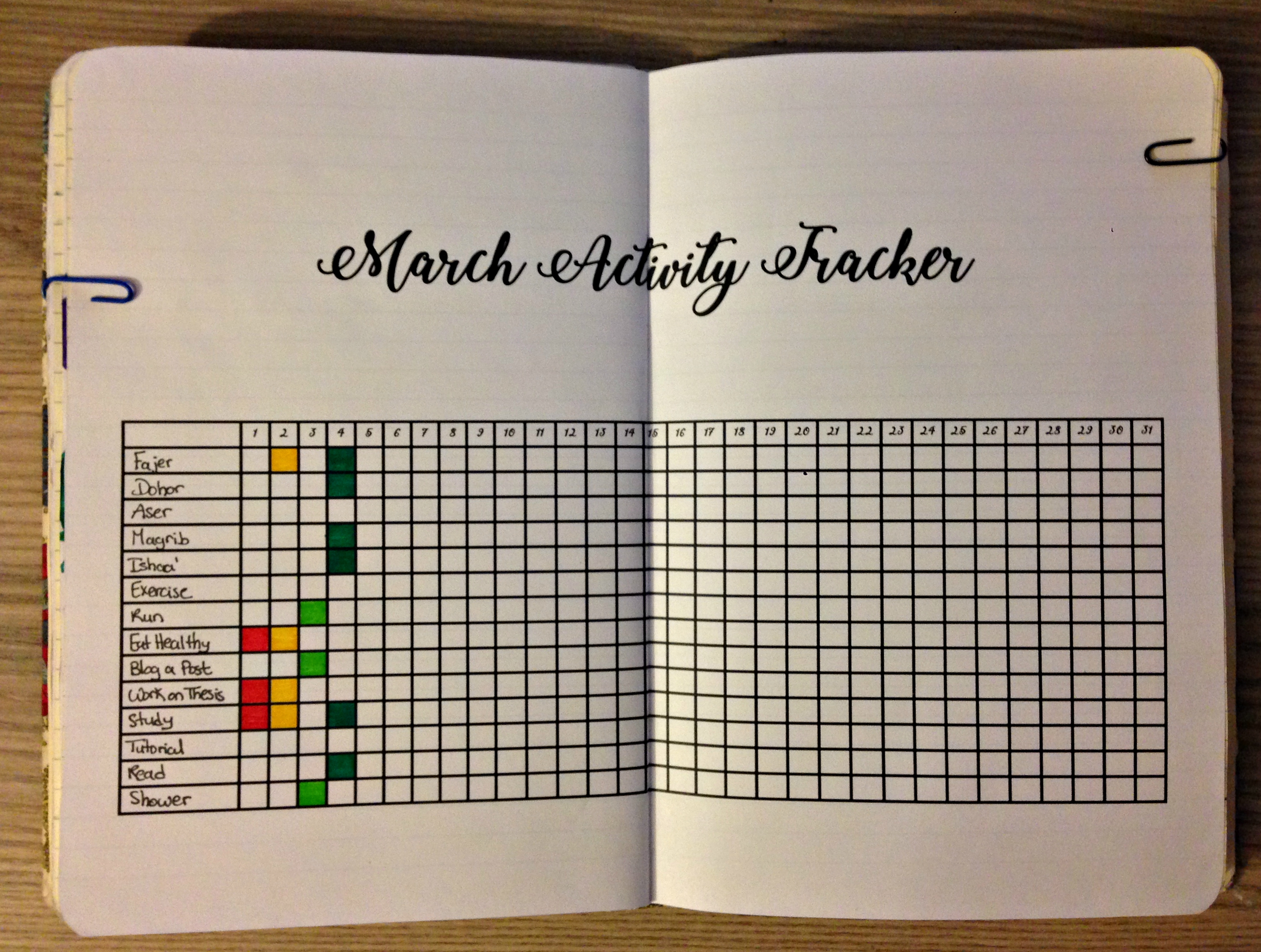 March Activity Tracker! – 365 Days of Dana