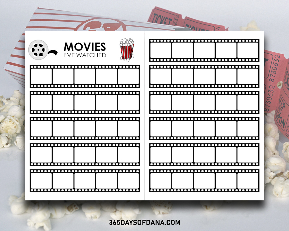 free movie tracker printable: film reels | tracking films you've